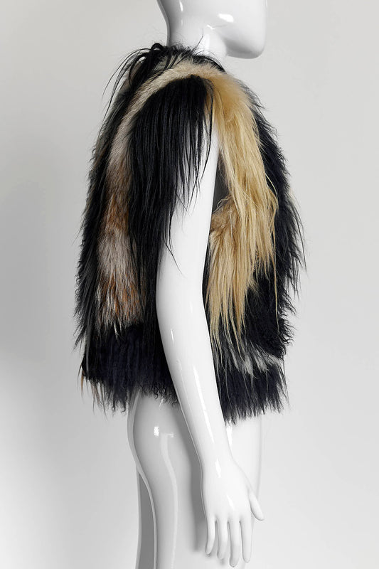Gucci Fur Vest with Stud Detail 42