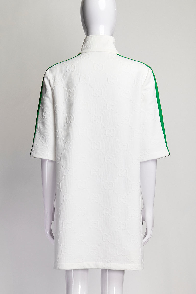 Gucci GG Jersey Jacquard Dress in White XS