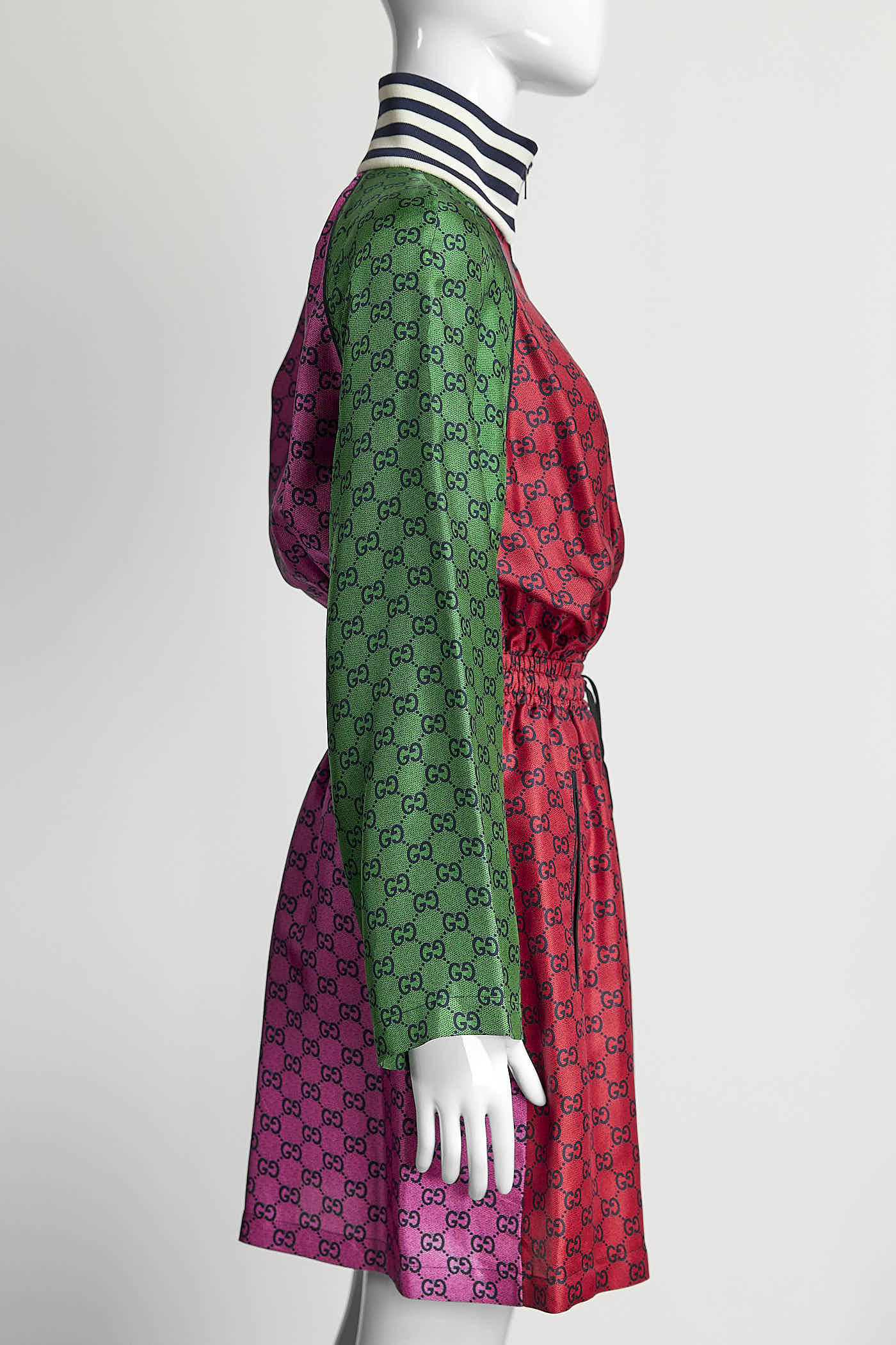 Gucci GG Mini Silk Muliticolor Monogram Dress S