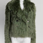 Gucci Green Alpaca Fur Jacket 38