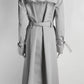 Gucci Grey Trench Coat with Bamboo Buckles on Sleeves 44
