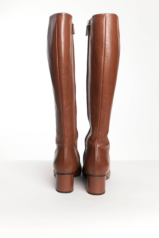 Gucci Horsebit Accent Leather Riding Boot 36.5