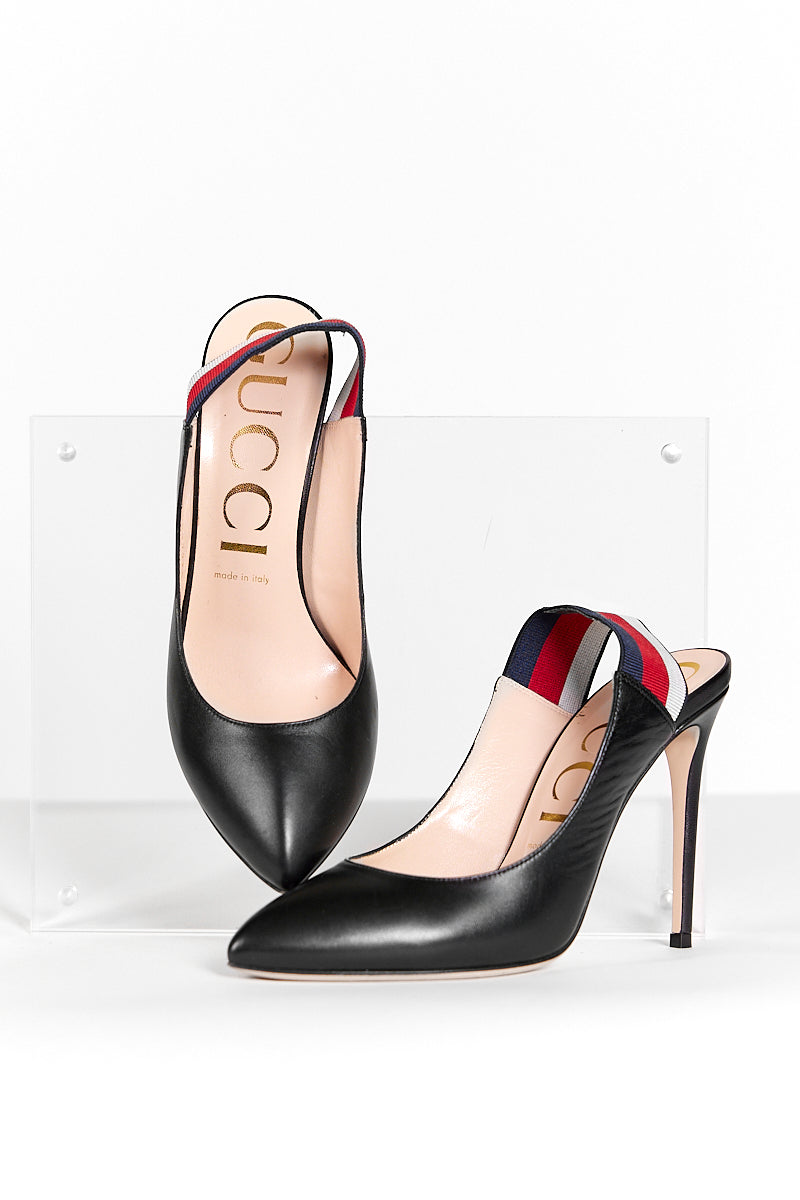 Gucci Leather Slingback Pumps 39
