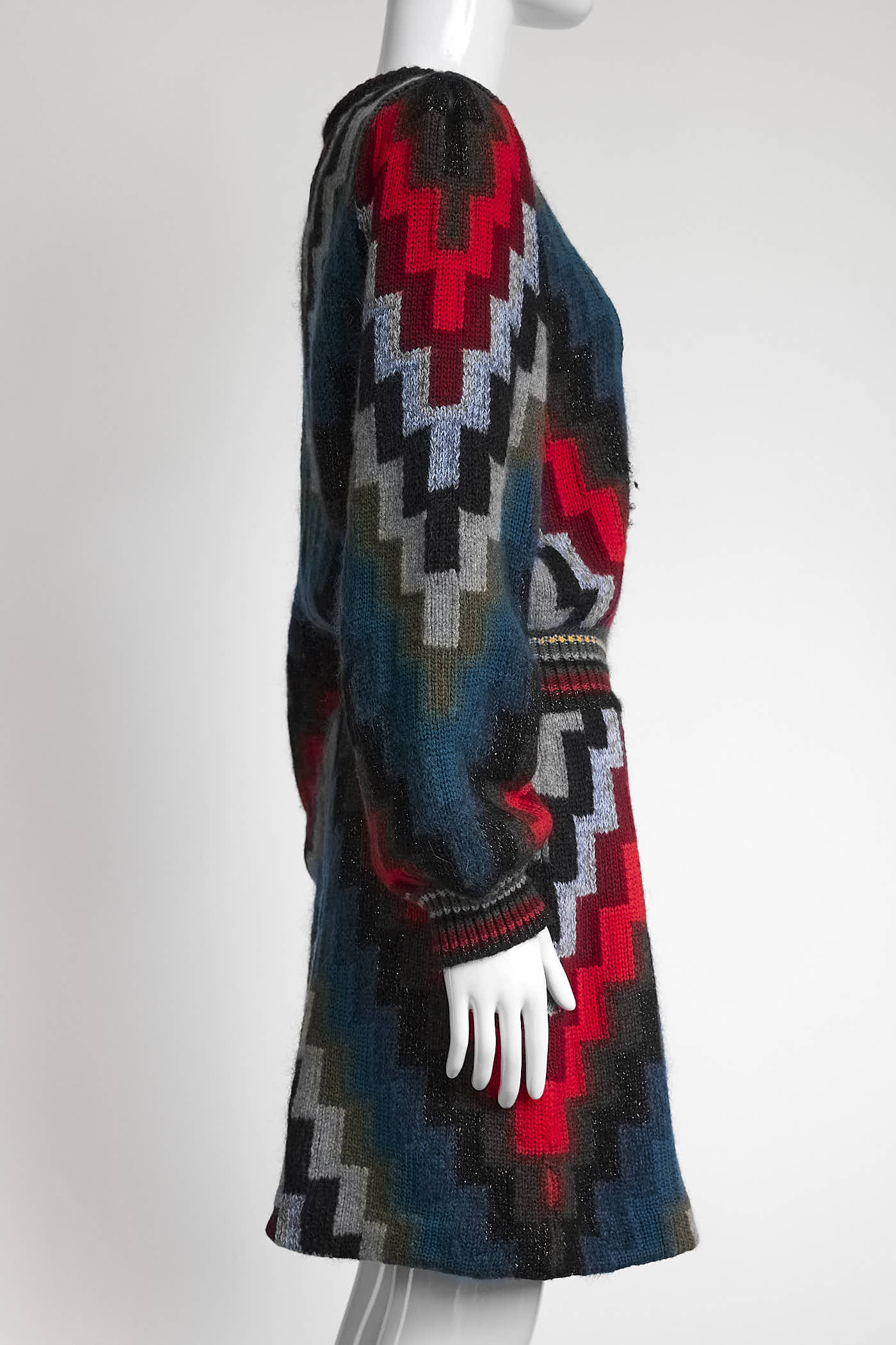 Gucci Multicolor Wool Sweater Dress M
