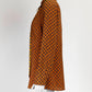 Gucci Orange Printed Silk Blouse 42
