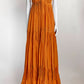 Gucci Orange Silk Gown with Gold Detail 38