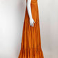Gucci Orange Silk Gown with Gold Detail 38