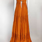 Gucci Orange Silk Gown with Gold Detail 38