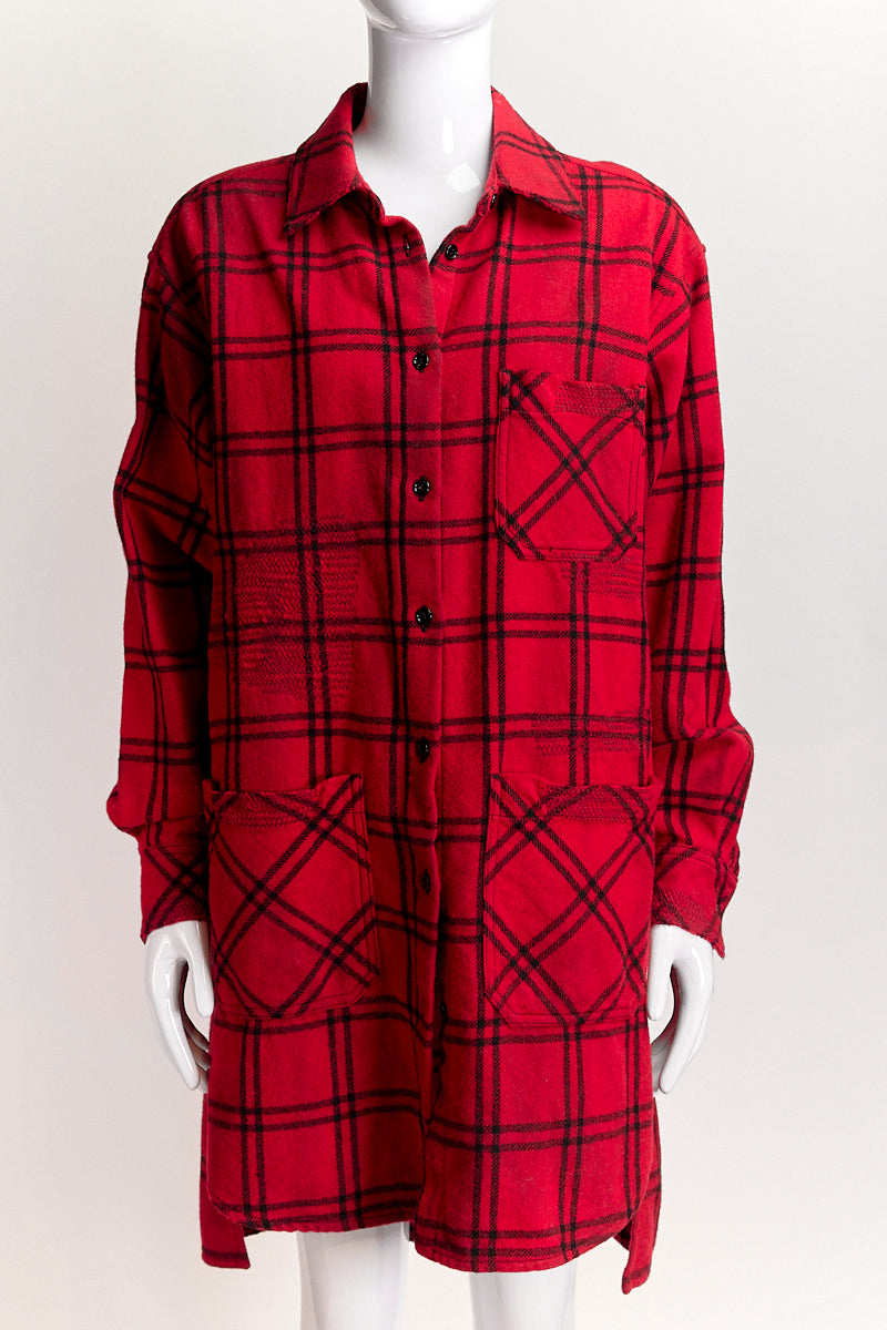 Gucci Oversized Checked Wool-Blend Flannel Shirt IT40