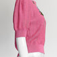 Gucci Pink Floral Embroidered Knit Sweater S