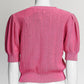 Gucci Pink Floral Embroidered Knit Sweater S