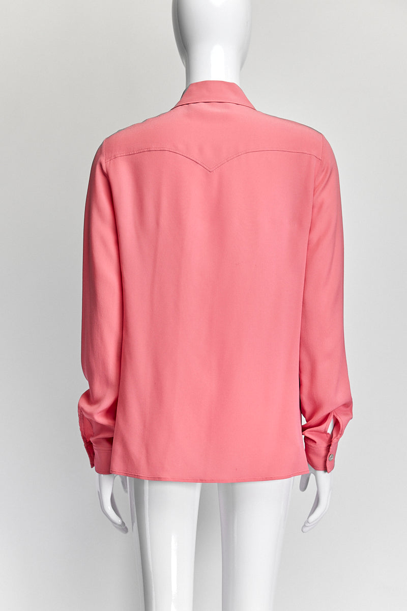 Gucci Pink Silk Blouse IT 40