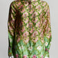 Gucci Pink Silk Blouse with Green Floral Printed 40