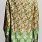 Gucci Pink Silk Blouse with Green Floral Printed 40