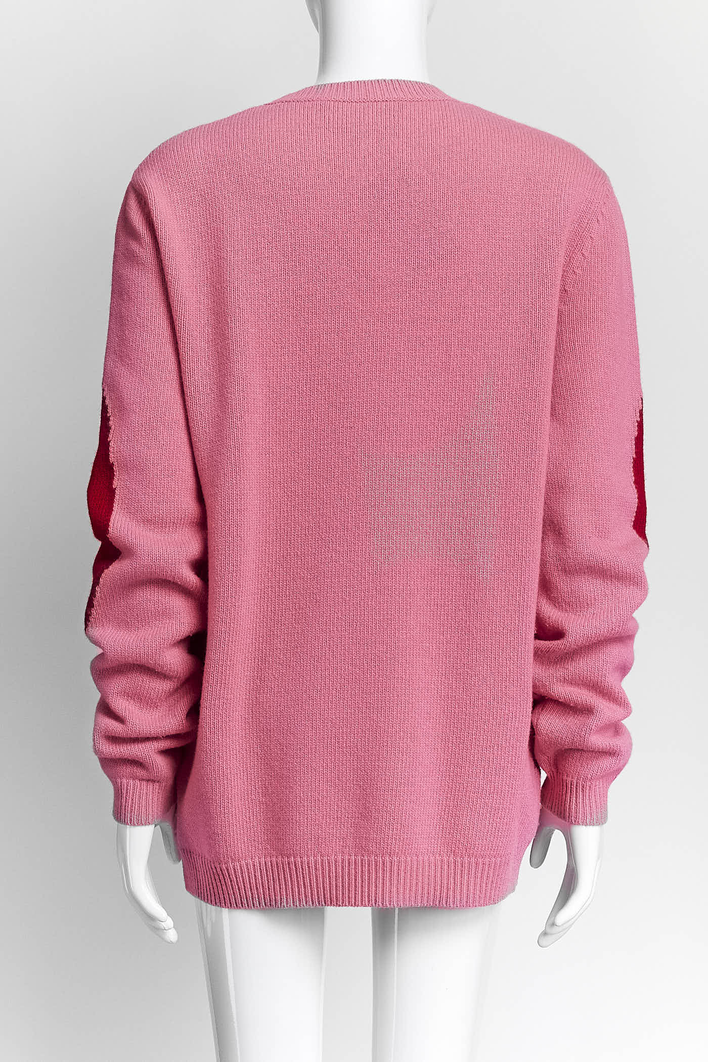 Gucci Pink Sweater with Large Red Logo S