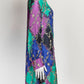 Gucci Purple/Black/Blue GG Logo Silk Dress 38