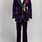 Gucci Purple Velvet Crystal Trim Blazer/Pant IT 42