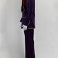 Gucci Purple Velvet Crystal Trim Blazer/Pant IT 42