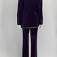 Gucci Purple Velvet Crystal Trim Blazer/Pant IT 42