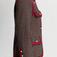 Gucci Red/Brown Tweed Jacket with Tiger on the Back 42