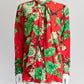 Gucci Red Floral Printed Tie Blouse IT 40