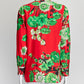 Gucci Red Floral Printed Tie Blouse IT 40