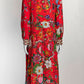 Gucci Red Floral silk 'L'aveugle par amour' dress S/M
