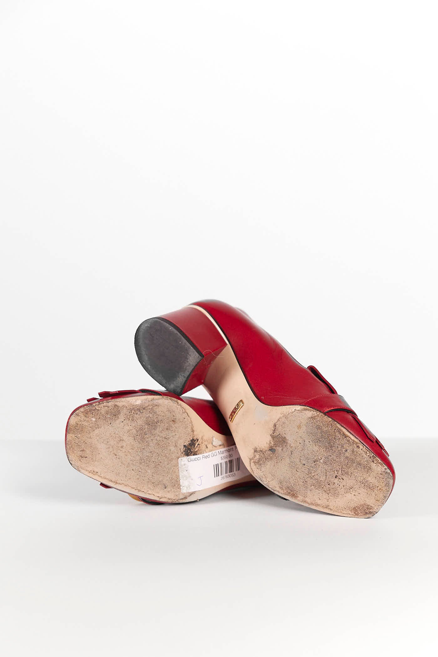 Gucci Red GG Marmont Fringe Heel 37