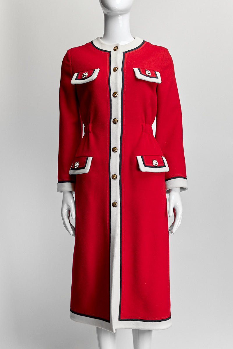 Gucci Red Wool Coat IT38