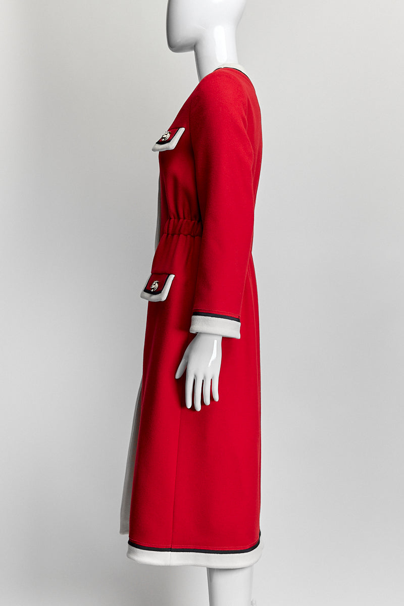 Gucci Red Wool Coat IT38