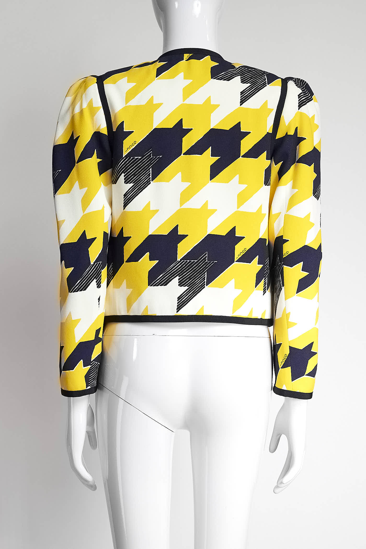 Gucci Yellow/Navy Printed Evening Jacket 38