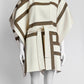 Hermes Gilet Long Inspo Poncho Cachemire Double Blanc Casse 38