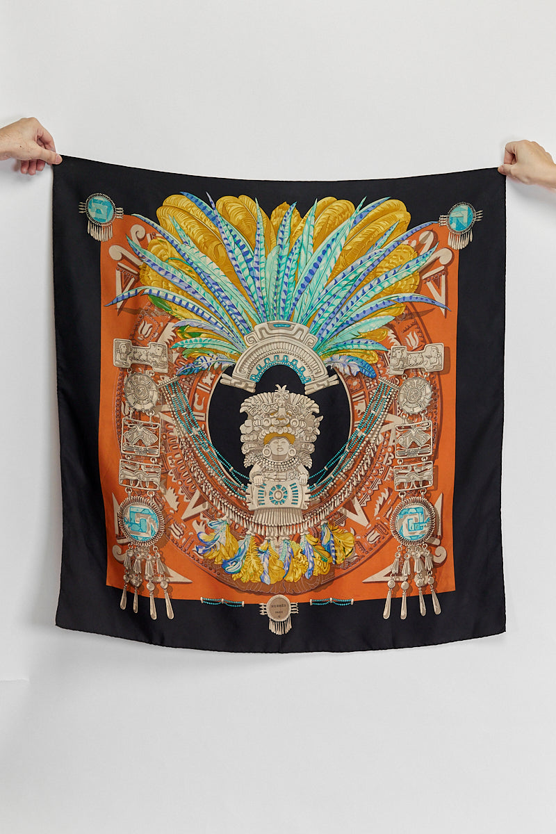 Hermès Mexique Black Scarf