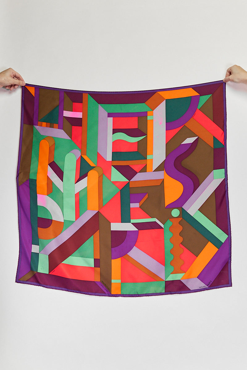 Hermès Multicolor Perspective Cavaliere Scarf