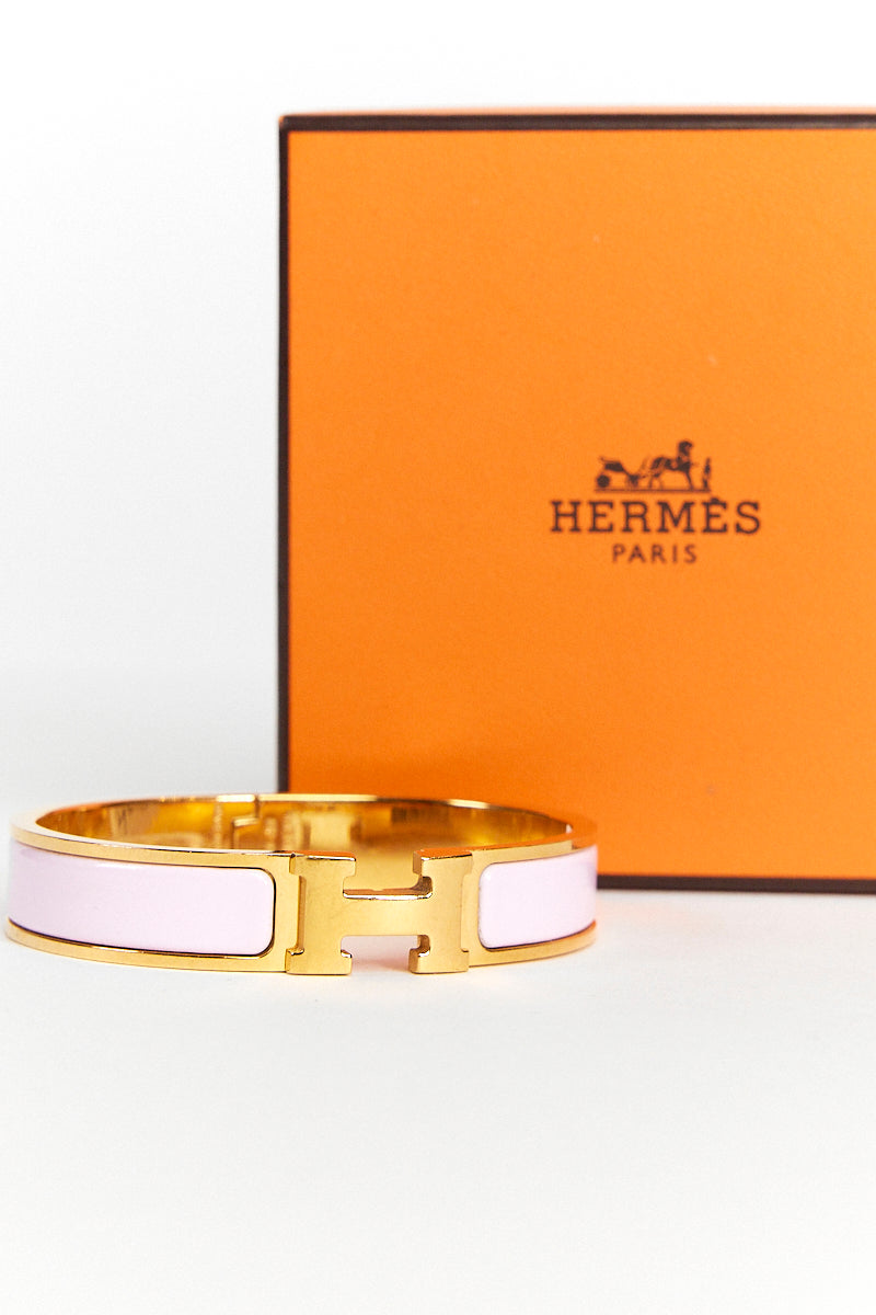 Hermès Pink Clic H Bracelet