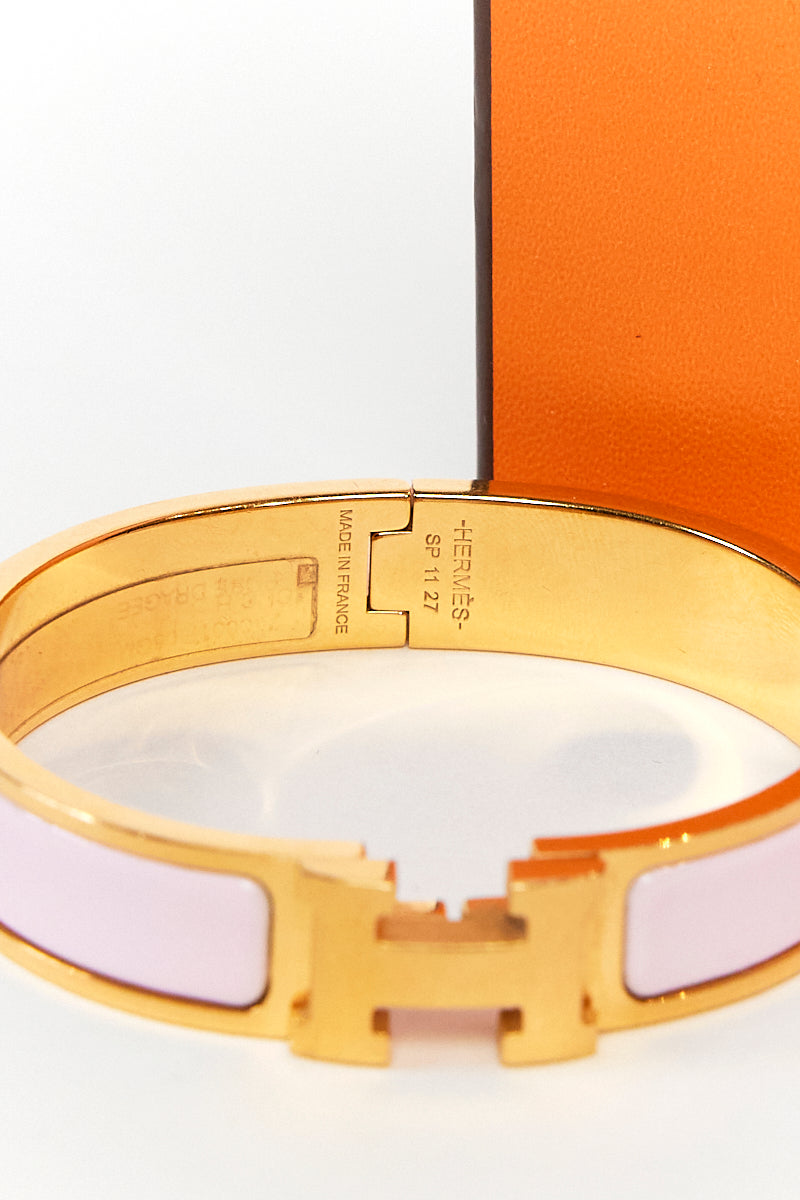 Hermès Pink Clic H Bracelet