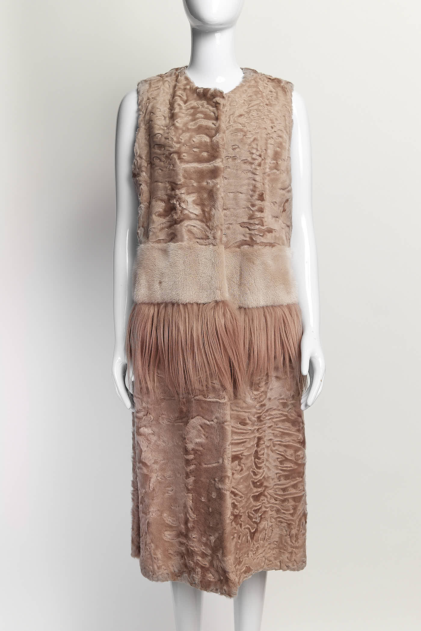 Holt Renfrew Pink Fur Vest S