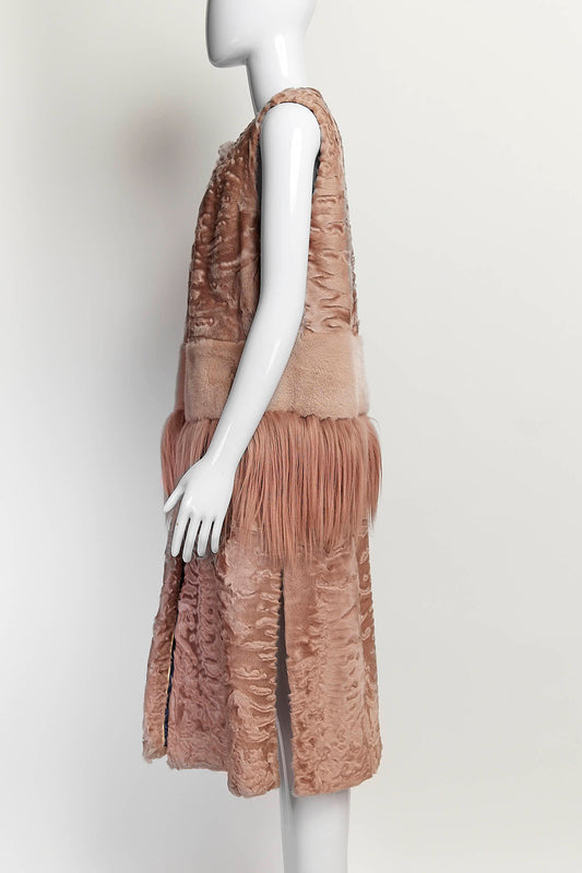Holt Renfrew Pink Fur Vest S