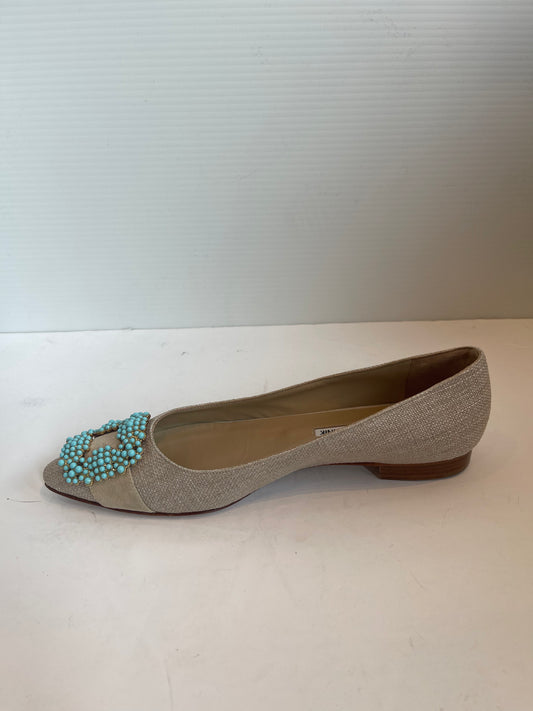 Manolo Blahnik Gibi Linen Flats