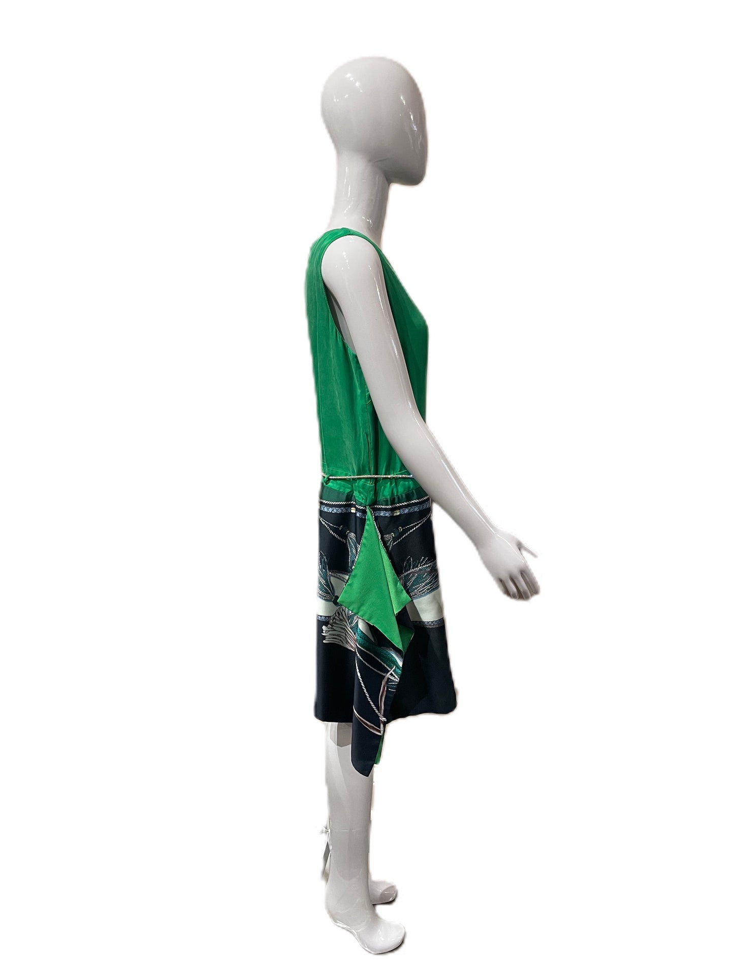 GUCCI SILK BACK DRAPE SCARF DRESS