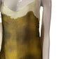 PRADA 2023 PAINT-EFFECT PRINT SILK SATIN SLIP DRESS