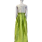 GRETA CONSTANTINE ILKOOL V-NECK GOWN WITH TUCK DETAILING