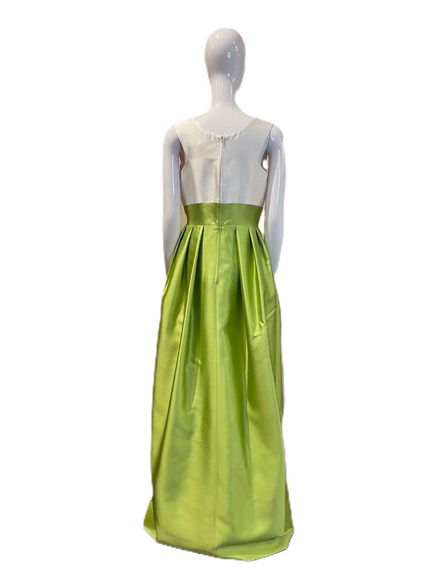 GRETA CONSTANTINE ILKOOL V-NECK GOWN WITH TUCK DETAILING