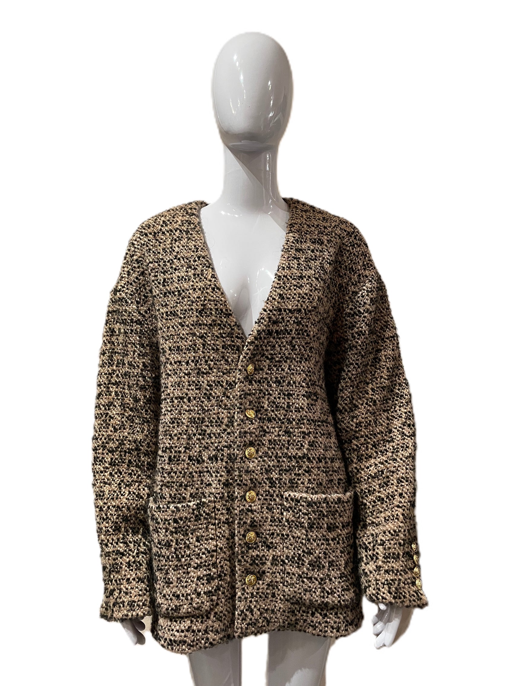 CELINE BROWN TWEED JACKET