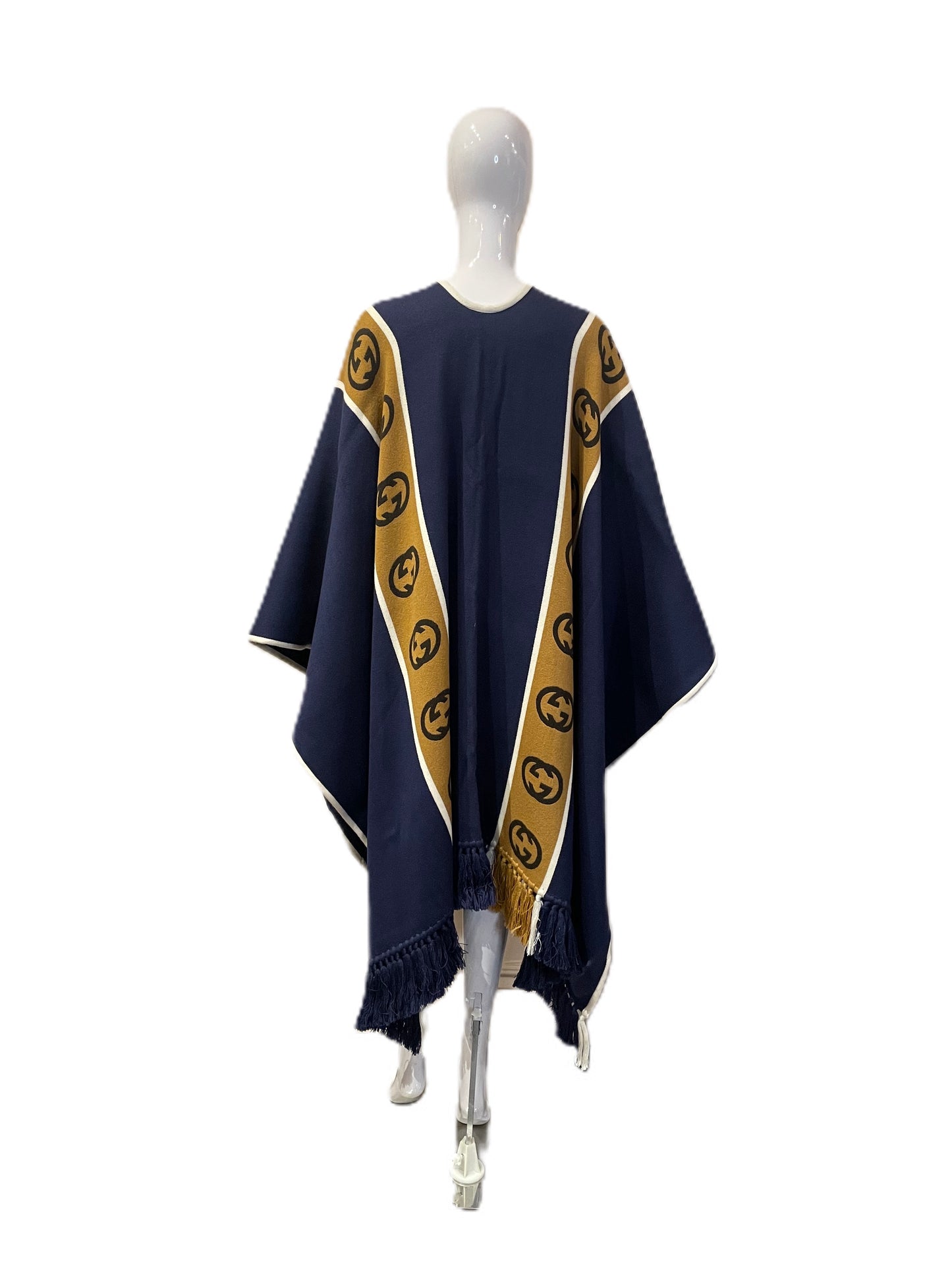 GUCCI INTERLOCKING WOOL PONCHO - UNISEX