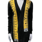 MOSCHINO BLACK MEASURING TAPE CARDIGAN