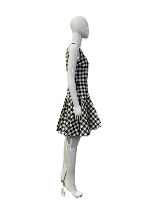 DOLCE AND GABBANA BLACK AND WHITE GINGHAM DRESS