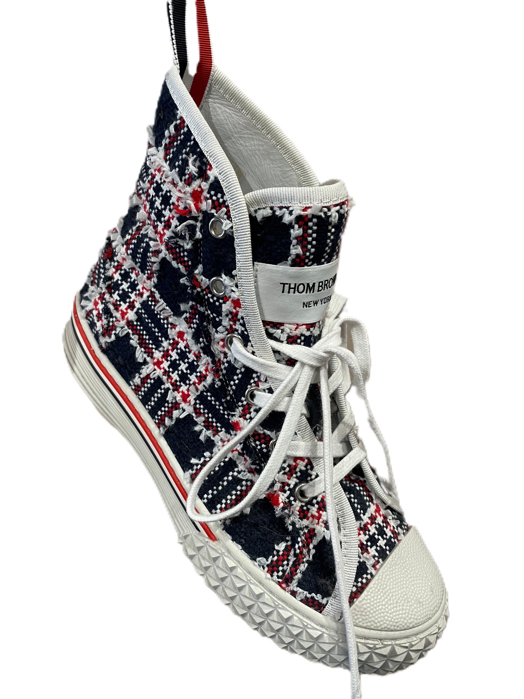 THOM BROWNE COLLEGIATE HIGH-TOP SNAKERS