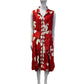 OSCAR DE LA RENTA RED KNEE LENGTH DRESS