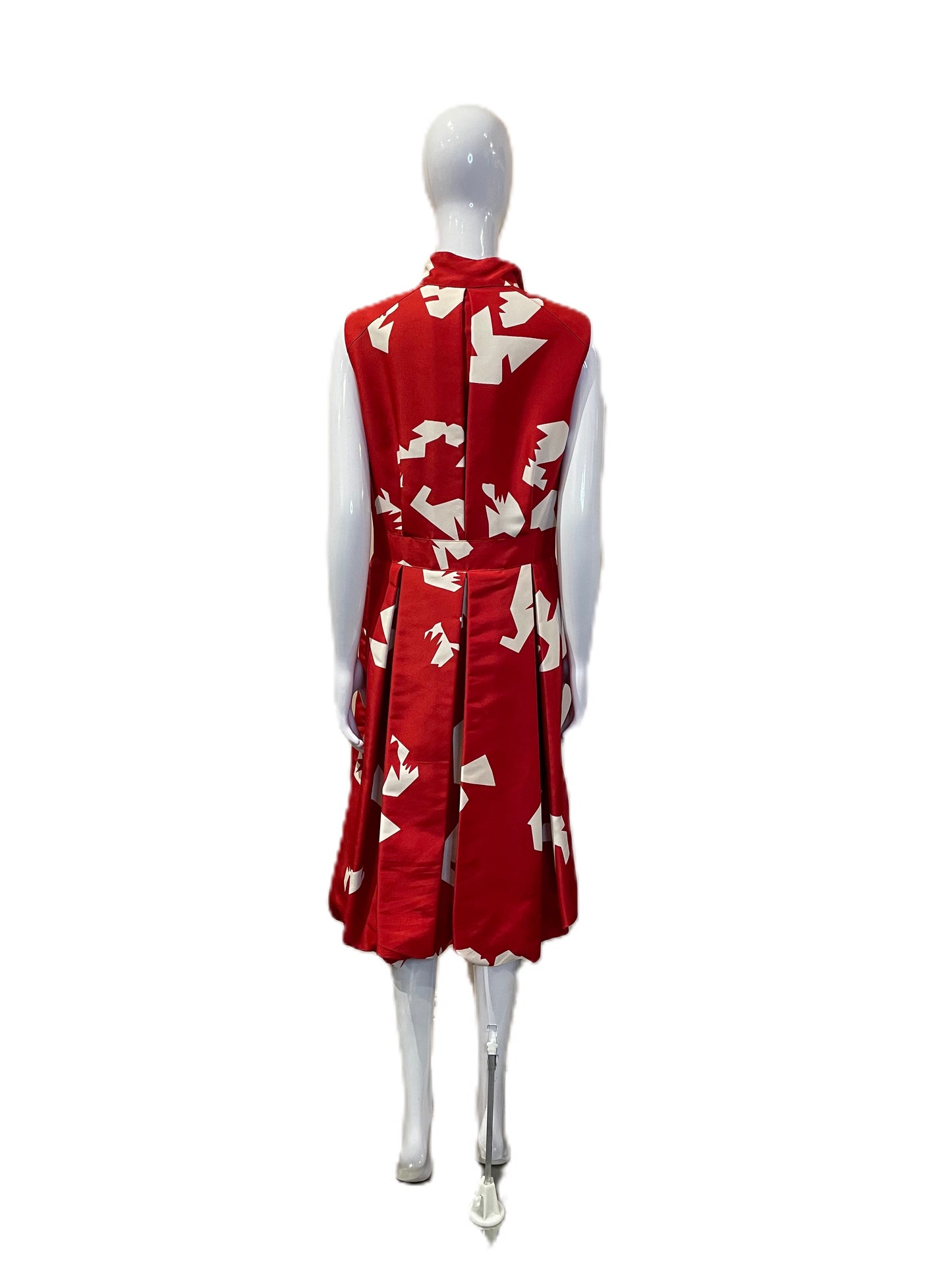 OSCAR DE LA RENTA RED KNEE LENGTH DRESS